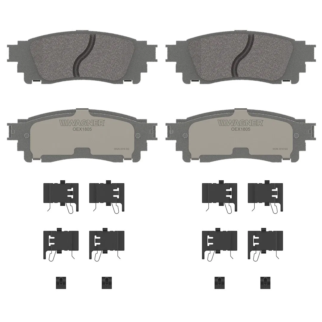 OEX1805 – WAGNER BRAKE Brake Pad, FMSI Number D1805-9039 Ceramic Set Of 4 With Mounting Hardware